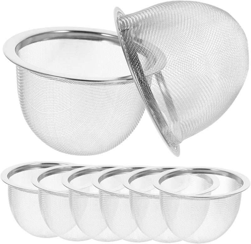 Cabilock 8pcs Fine Mesh Tea Strainer Stainless Steel Tea Filter Cup Accessory - Image 1